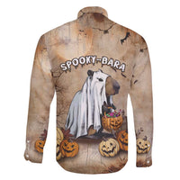 Halloween Capy Boo Ra Family Matching Short Sleeve Bodycon Dress and Hawaiian Shirt Spooky Bara Season LT05 - Wonder Print Shop