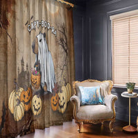 Halloween Capy Boo Ra Window Curtain Spooky Bara Season LT05 - Wonder Print Shop