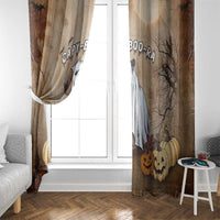 Halloween Capy Boo Ra Window Curtain Spooky Bara Season LT05 - Wonder Print Shop