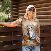Halloween Capy Boo Ra Women Polo Shirt Spooky Bara Season LT05 - Wonder Print Shop