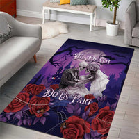 Halloween Skeleton Couple Area Rug Til Death Do Us Part LT05 - Wonder Print Shop
