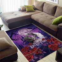 Halloween Skeleton Couple Area Rug Til Death Do Us Part LT05 - Wonder Print Shop