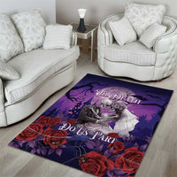 Halloween Skeleton Couple Area Rug Til Death Do Us Part LT05 - Wonder Print Shop