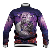 Personalised Halloween Skeleton Couple Baseball Jacket Til Death Do Us Part LT05 - Wonder Print Shop