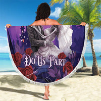 Halloween Skeleton Couple Beach Blanket Til Death Do Us Part LT05 - Wonder Print Shop