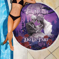 Halloween Skeleton Couple Beach Blanket Til Death Do Us Part LT05 - Wonder Print Shop