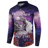 Personalised Halloween Skeleton Couple Button Sweatshirt Til Death Do Us Part LT05 - Wonder Print Shop