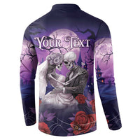 Personalised Halloween Skeleton Couple Button Sweatshirt Til Death Do Us Part LT05 - Wonder Print Shop