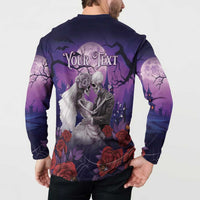 Personalised Halloween Skeleton Couple Button Sweatshirt Til Death Do Us Part LT05 - Wonder Print Shop