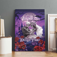 Halloween Skeleton Couple Canvas Wall Art Til Death Do Us Part LT05 - Wonder Print Shop