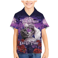 Personalised Halloween Skeleton Couple Family Matching Mermaid Dress and Hawaiian Shirt Til Death Do Us Part LT05 - Wonder Print Shop