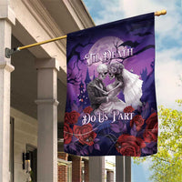 Halloween Skeleton Couple Garden Flag Til Death Do Us Part LT05 - Wonder Print Shop