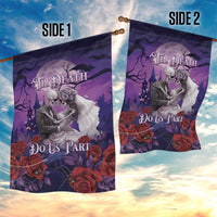 Halloween Skeleton Couple Garden Flag Til Death Do Us Part LT05 - Wonder Print Shop