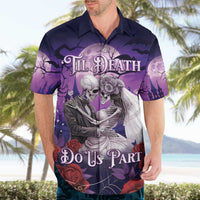 Personalised Halloween Skeleton Couple Hawaiian Shirt Til Death Do Us Part LT05 - Wonder Print Shop