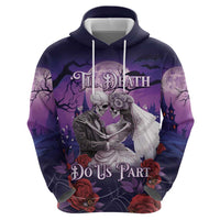 Personalised Halloween Skeleton Couple Hoodie Til Death Do Us Part LT05 - Wonder Print Shop