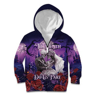 Personalised Halloween Skeleton Couple Kid Hoodie Til Death Do Us Part LT05 - Wonder Print Shop