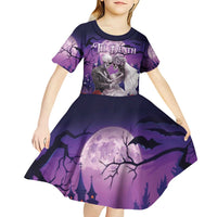 Personalised Halloween Skeleton Couple Kid Short Sleeve Dress Til Death Do Us Part LT05 - Wonder Print Shop