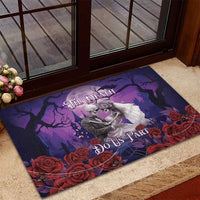 Halloween Skeleton Couple Rubber Doormat Til Death Do Us Part LT05 - Wonder Print Shop
