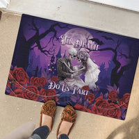 Halloween Skeleton Couple Rubber Doormat Til Death Do Us Part LT05 - Wonder Print Shop