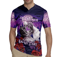 Personalised Halloween Skeleton Couple Rugby Jersey Til Death Do Us Part LT05 - Wonder Print Shop