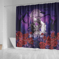 Halloween Skeleton Couple Shower Curtain Til Death Do Us Part
