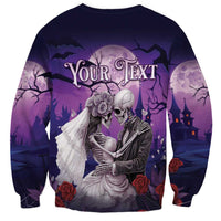 Personalised Halloween Skeleton Couple Sweatshirt Til Death Do Us Part LT05 - Wonder Print Shop