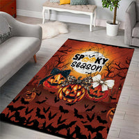 Coquette Pumpkin Halloween Area Rug It's Spooky Season LT05 - Wonder Print Shop