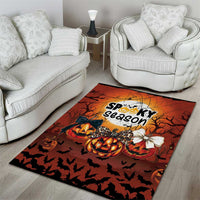 Coquette Pumpkin Halloween Area Rug It's Spooky Season LT05 - Wonder Print Shop