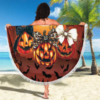 Coquette Pumpkin Halloween Beach Blanket It's Spooky Season LT05 - Wonder Print Shop