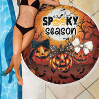Coquette Pumpkin Halloween Beach Blanket It's Spooky Season LT05 - Wonder Print Shop