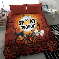 Coquette Pumpkin Halloween Bedding Set It's Spooky Season LT05 - Wonder Print Shop
