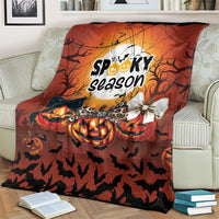 Coquette Pumpkin Halloween Blanket It's Spooky Season