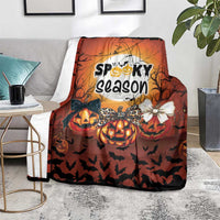 Coquette Pumpkin Halloween Blanket It's Spooky Season