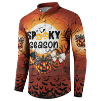 Coquette Pumpkin Halloween Button Sweatshirt It's Spooky Season LT05 - Wonder Print Shop