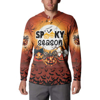 Coquette Pumpkin Halloween Button Sweatshirt It's Spooky Season LT05 - Wonder Print Shop
