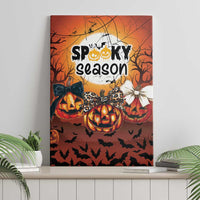 Coquette Pumpkin Halloween Canvas Wall Art It's Spooky Season LT05 - Wonder Print Shop