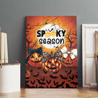 Coquette Pumpkin Halloween Canvas Wall Art It's Spooky Season LT05 - Wonder Print Shop