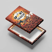 Coquette Pumpkin Halloween Canvas Wall Art It's Spooky Season LT05 - Wonder Print Shop