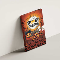 Coquette Pumpkin Halloween Canvas Wall Art It's Spooky Season LT05 - Wonder Print Shop