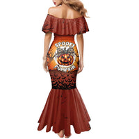 Coquette Pumpkin Halloween Family Matching Mermaid Dress and Hawaiian Shirt It's Spooky Season LT05 - Wonder Print Shop