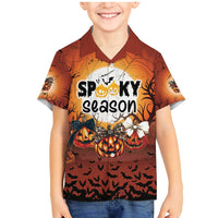 Coquette Pumpkin Halloween Family Matching Mermaid Dress and Hawaiian Shirt It's Spooky Season LT05 - Wonder Print Shop
