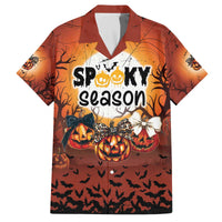 Coquette Pumpkin Halloween Family Matching Off The Shoulder Long Sleeve Dress and Hawaiian Shirt It's Spooky Season LT05 - Wonder Print Shop