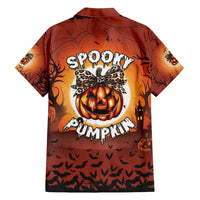 Coquette Pumpkin Halloween Family Matching Short Sleeve Bodycon Dress and Hawaiian Shirt It's Spooky Season LT05 - Wonder Print Shop