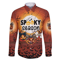Coquette Pumpkin Halloween Family Matching Short Sleeve Bodycon Dress and Hawaiian Shirt It's Spooky Season LT05 - Wonder Print Shop