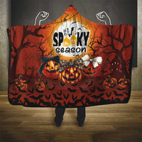 Coquette Pumpkin Halloween Hooded Blanket It's Spooky Season