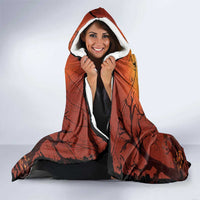 Coquette Pumpkin Halloween Hooded Blanket It's Spooky Season