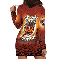 Coquette Pumpkin Halloween Hoodie Dress It's Spooky Season LT05 - Wonder Print Shop