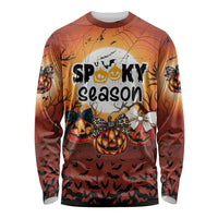 Coquette Pumpkin Halloween Long Sleeve Shirt It's Spooky Season LT05 - Wonder Print Shop