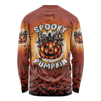 Coquette Pumpkin Halloween Long Sleeve Shirt It's Spooky Season LT05 - Wonder Print Shop
