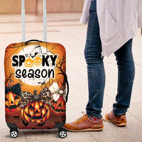 Coquette Pumpkin Halloween Luggage Cover It's Spooky Season LT05 - Wonder Print Shop